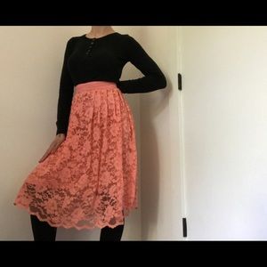 Forever 21 Peach Lace Skirt